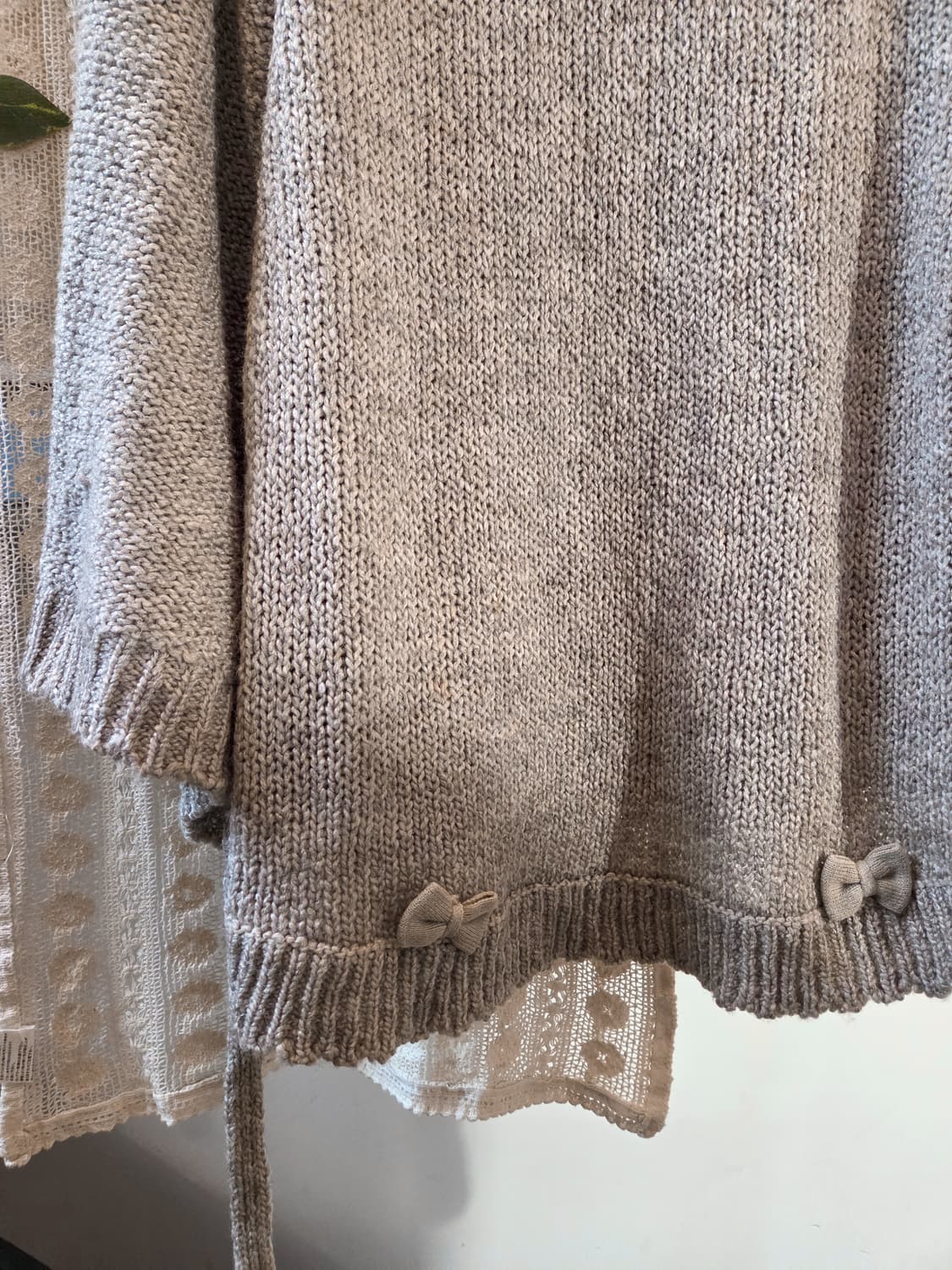 리본 케이프 니트 상품이미지4