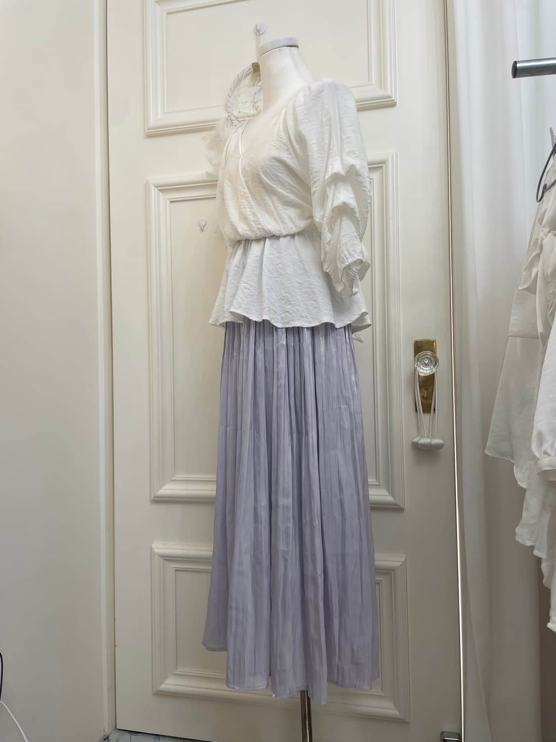 ivory pleats shirring waist banding blou 상품이미지3