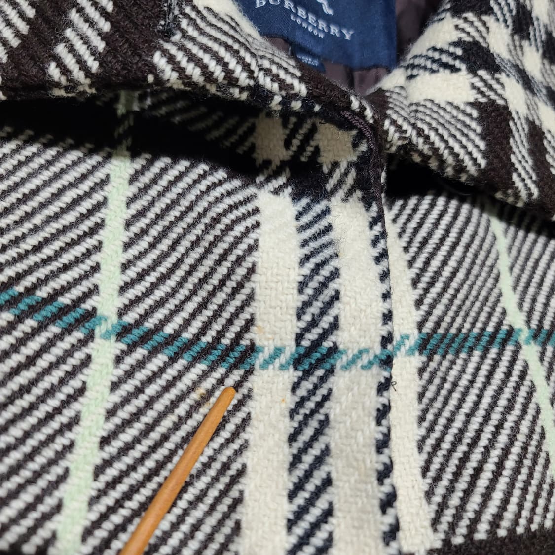 버버리 노바체크 울 롱코트[XS] 상품이미지5