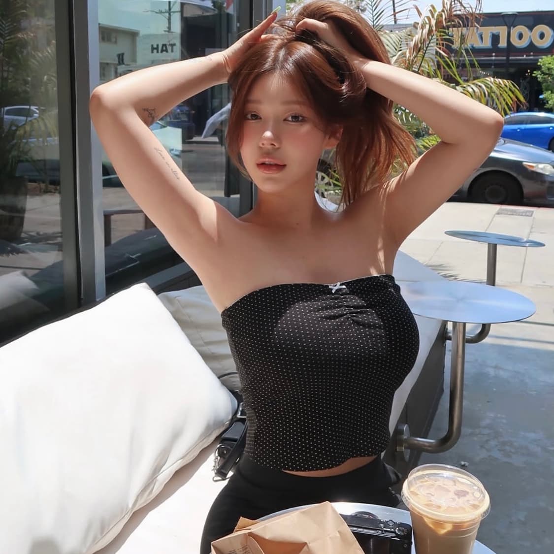하티 최유라 레오파드 튜브탑 상품이미지2