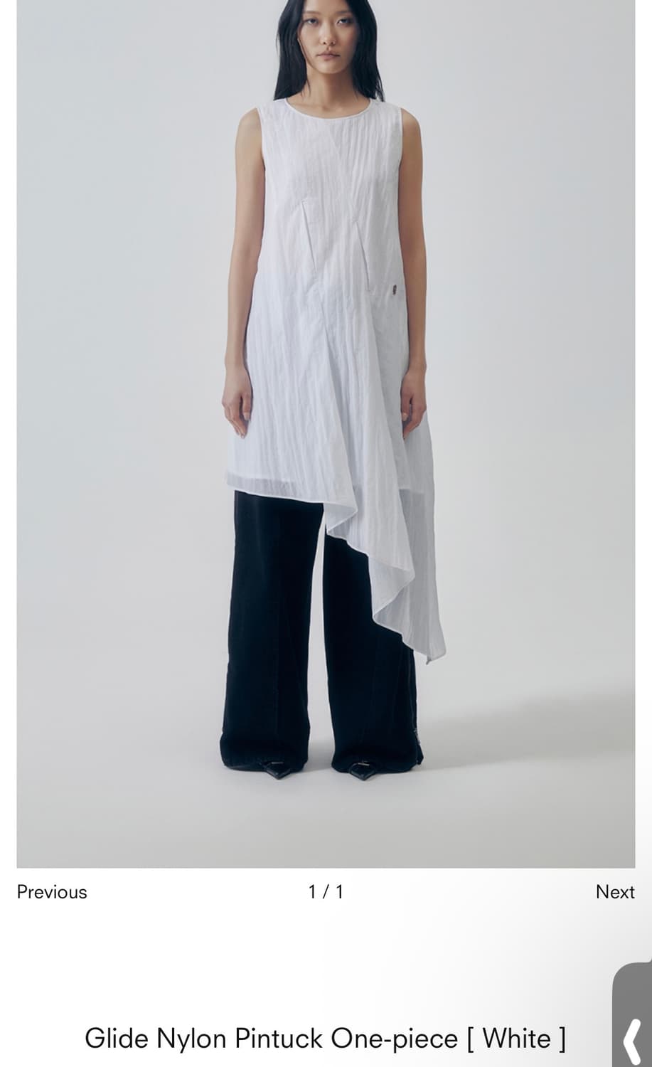 트리밍버드) Glide Nylon Pintuck One-piece WH 상품이미지1