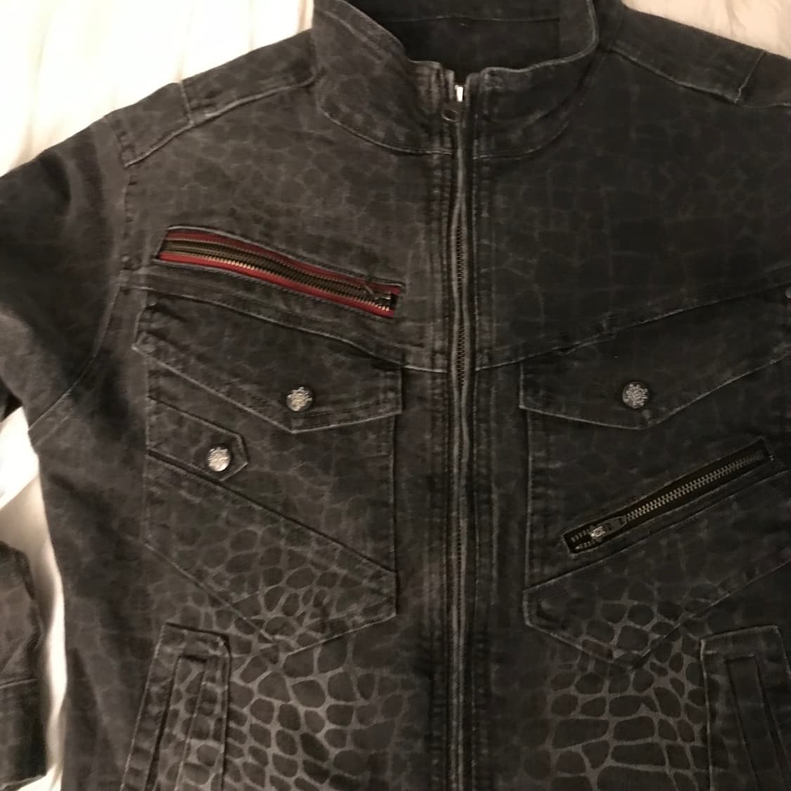 jpn Vintage 악어패턴 고스펑크 바이커 워크자켓 상품이미지5