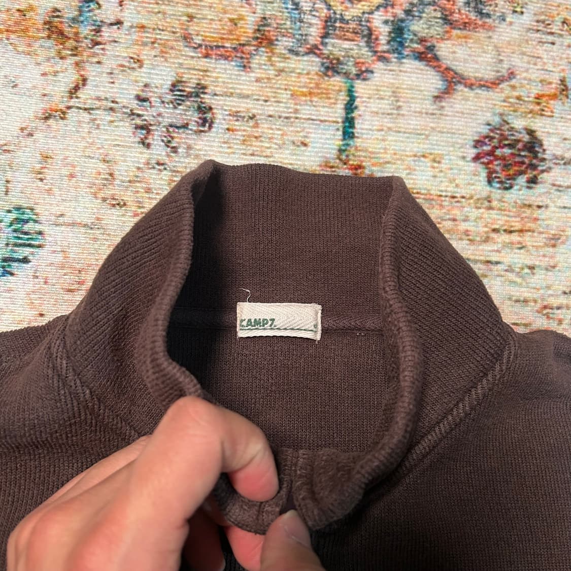 [L] CAMP7 캠프세븐 브라운 코튼 집업 상품이미지2