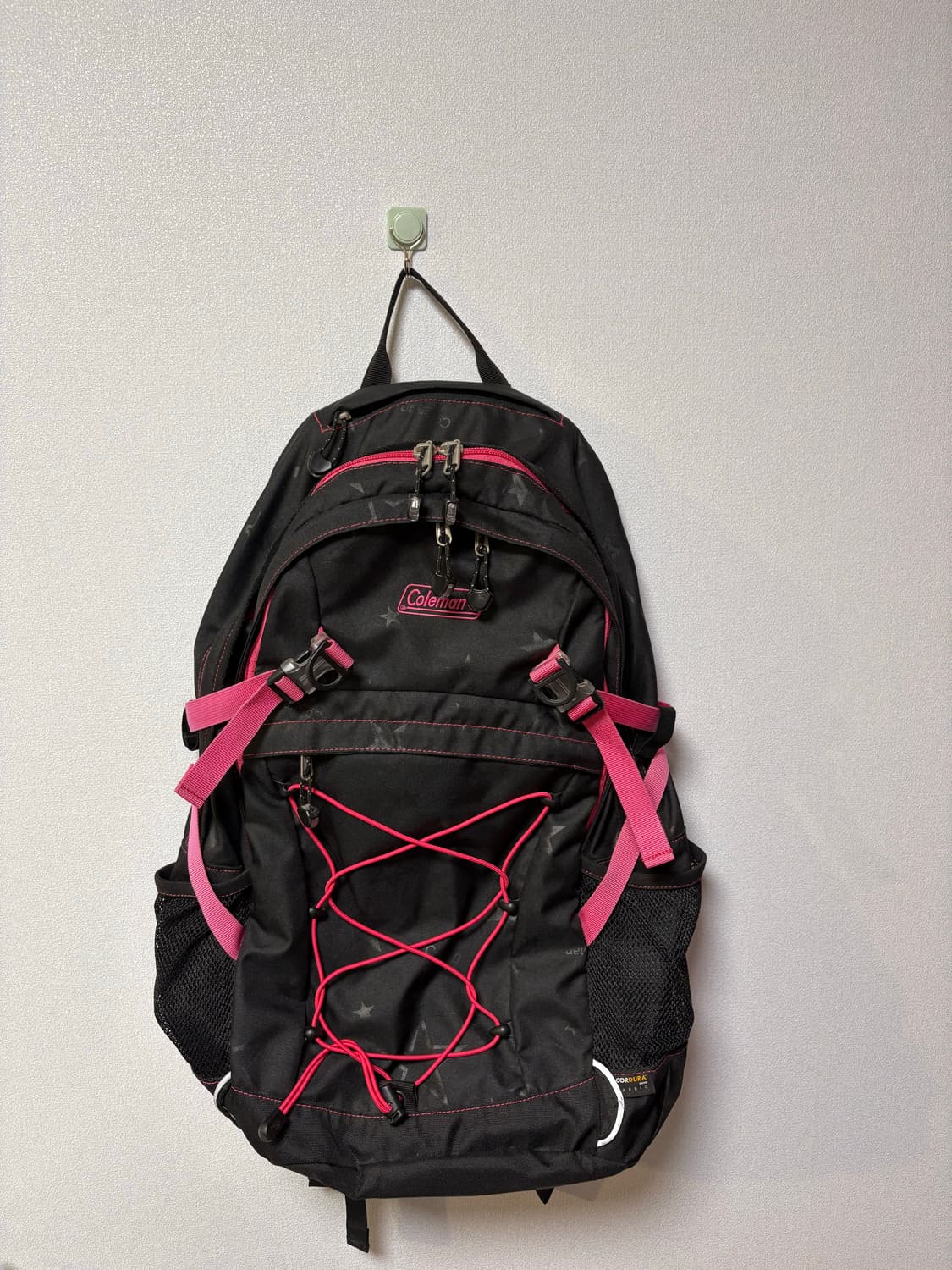 콜맨 별 블랙 백팩 일본 빈티지 y2k 모리걸 가방 도트 체크 상품이미지1