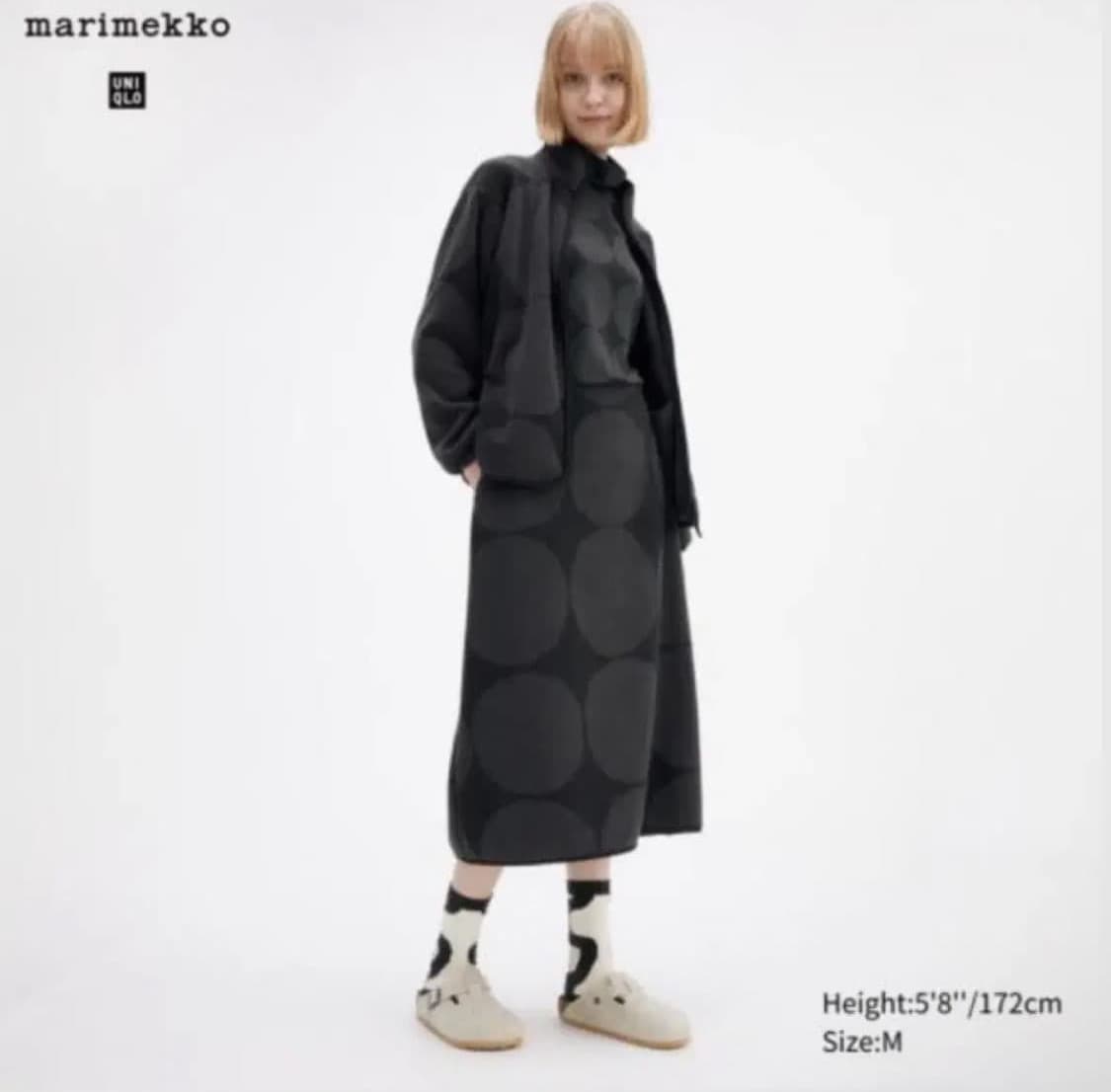 유니클로 마리메꼬 후리스 스커트 그레이 L 상품이미지1