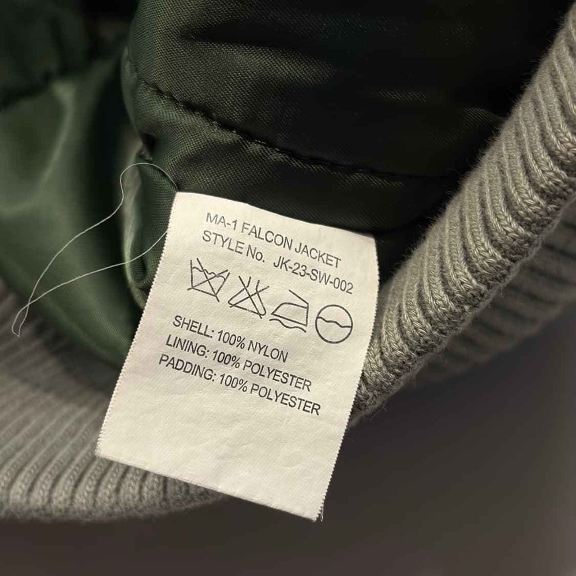 [L] 엑스톤즈 밀리터리 항공 MA-1 봄버 자켓 카키 D656 상품이미지9