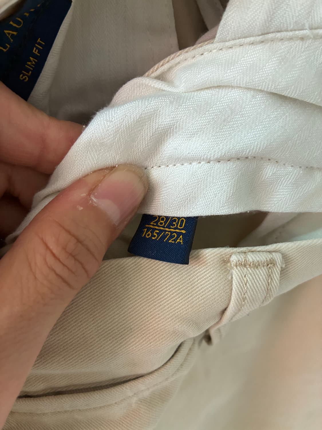 Polo Ralph Lauren 에크루 슬림핏 치노 팬츠 상품이미지8