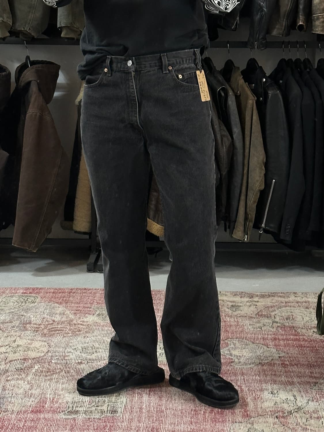 90's USA Made 리바이스 517 블랙 부츠컷 플레어진 상품이미지9