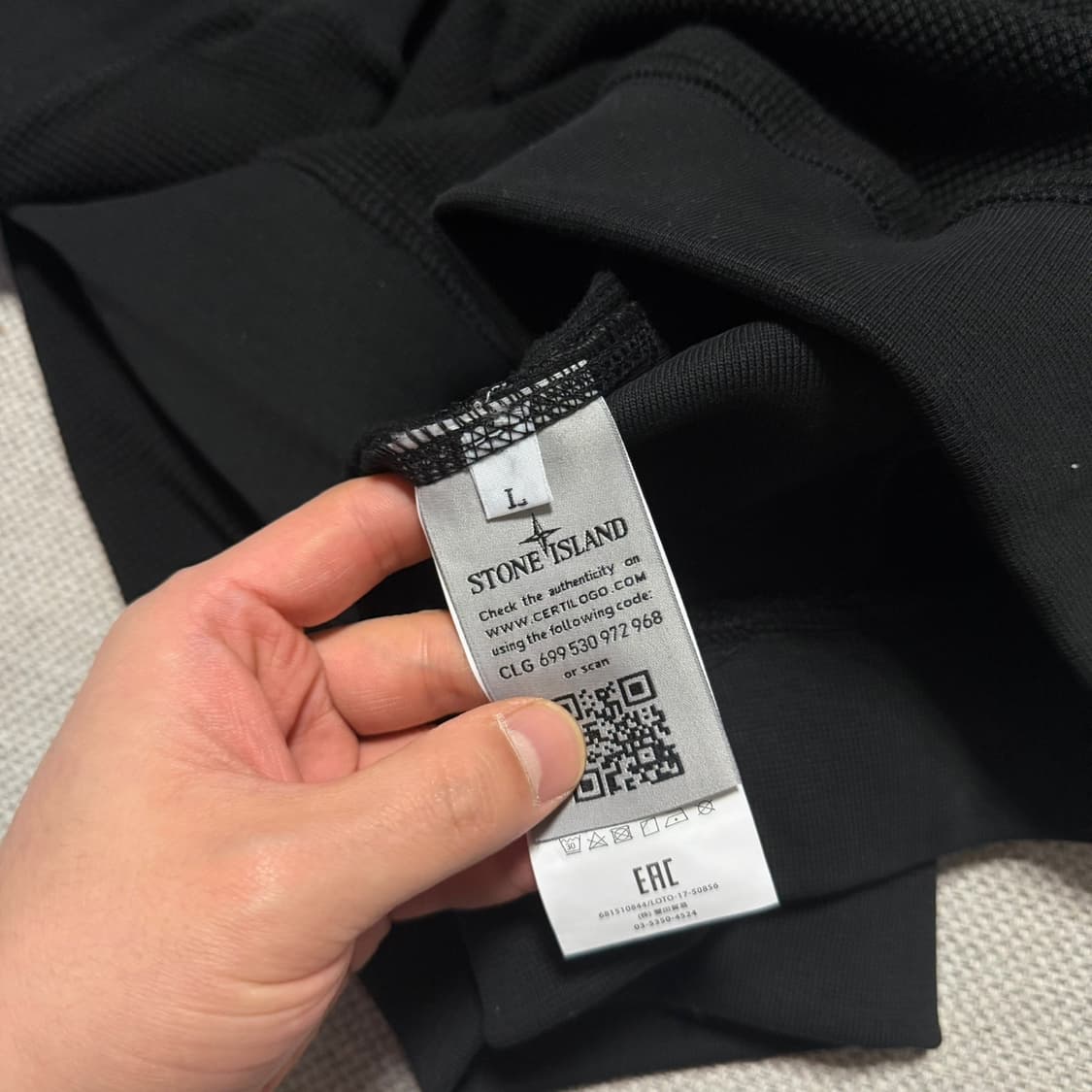 스톤 아일랜드 와플 맨투맨 상품이미지4