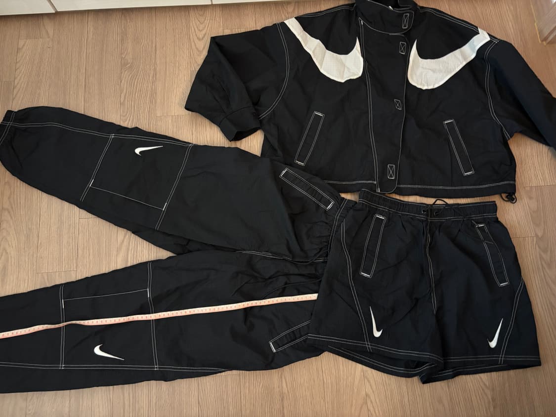 새상품급 나이키 오버핏 바람막이 조거팬츠 반바지 풀세트 여성m 상품이미지1