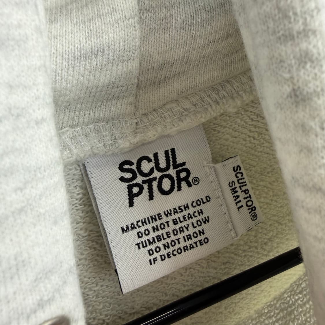 (S) 스컬프터 자수로고 후드 티 멜란지그레이 상품이미지7