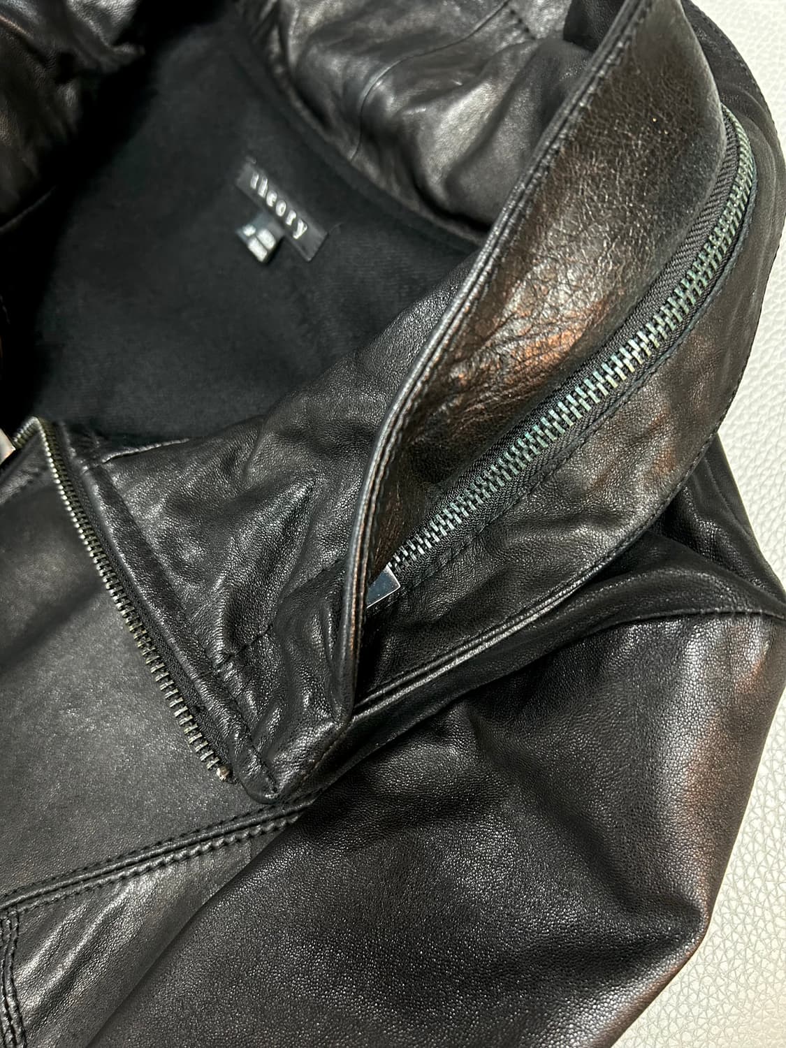 띠어리 블랙 가죽자켓(M) 상품이미지5