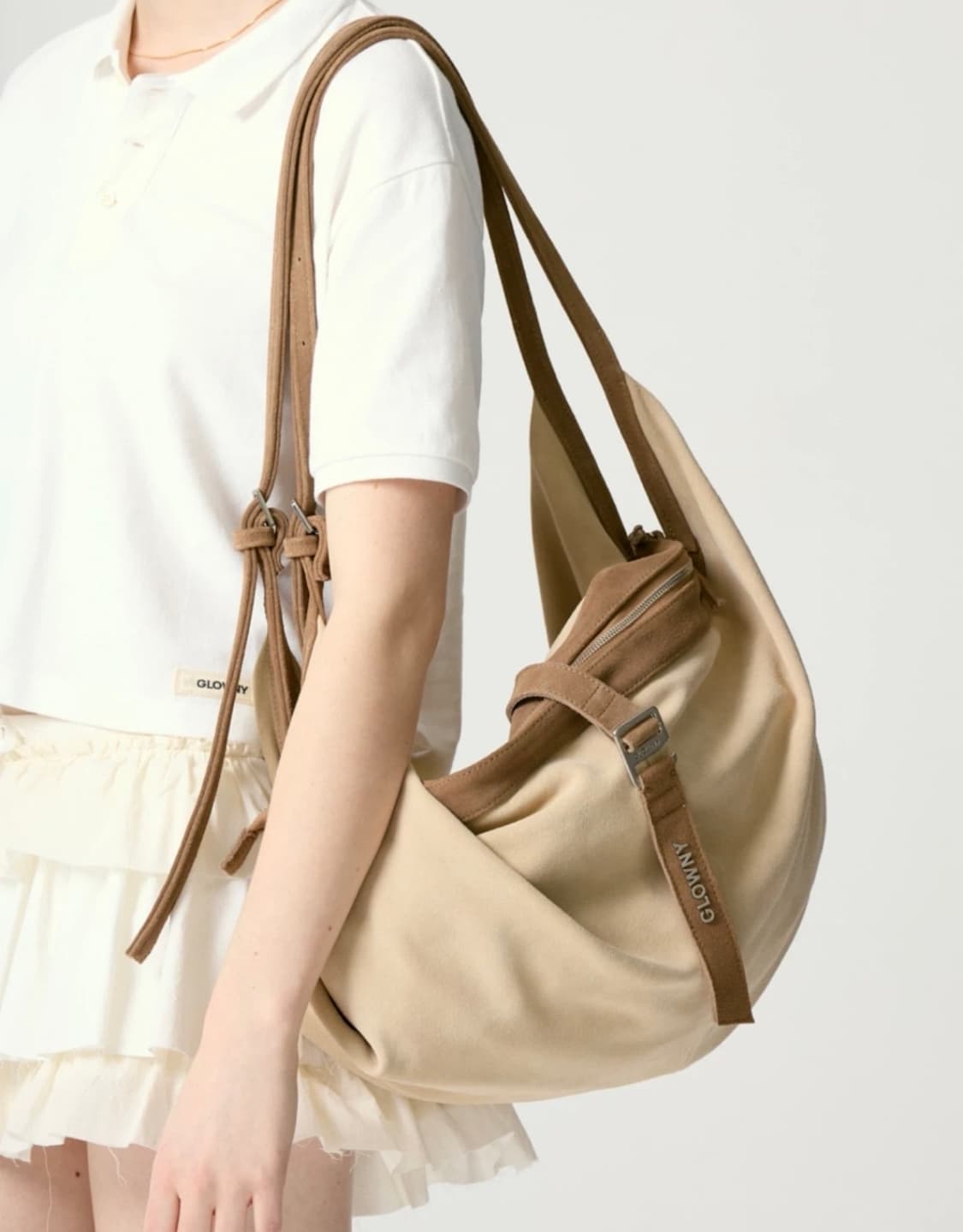 글로니 스웨이드 호보백  상품이미지1