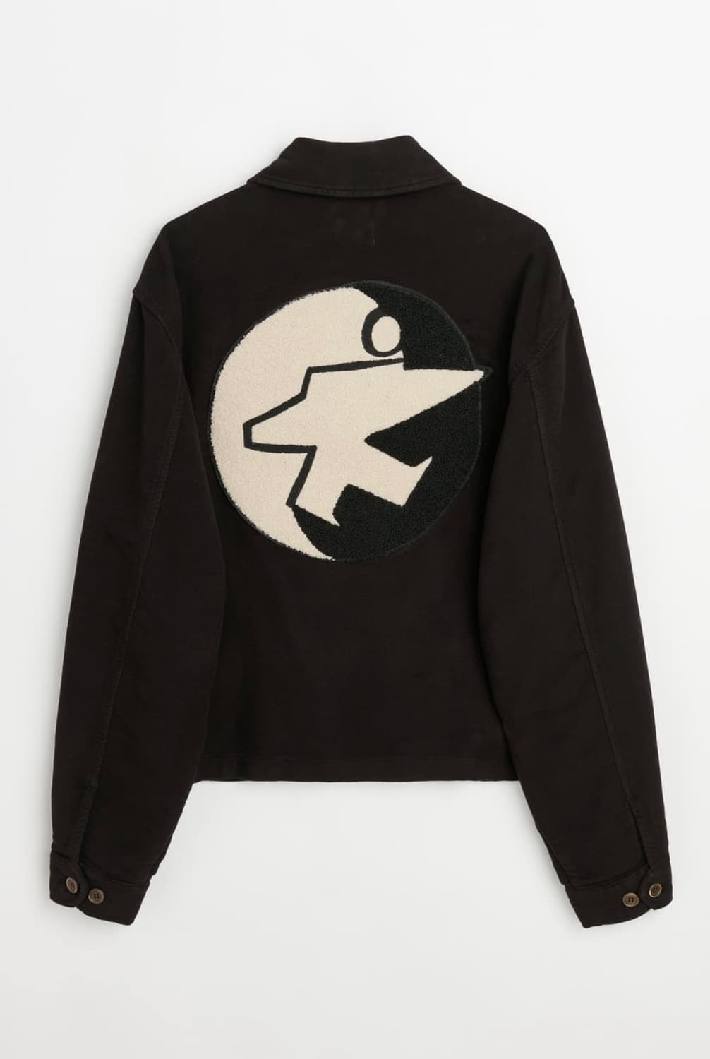 아워레가시워크샵 스투시 블루종 자켓 워시드 블랙 몰스킨 상품이미지1