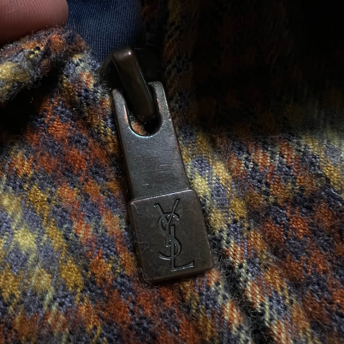 입생로랑 체크패턴 블루종 상품이미지3