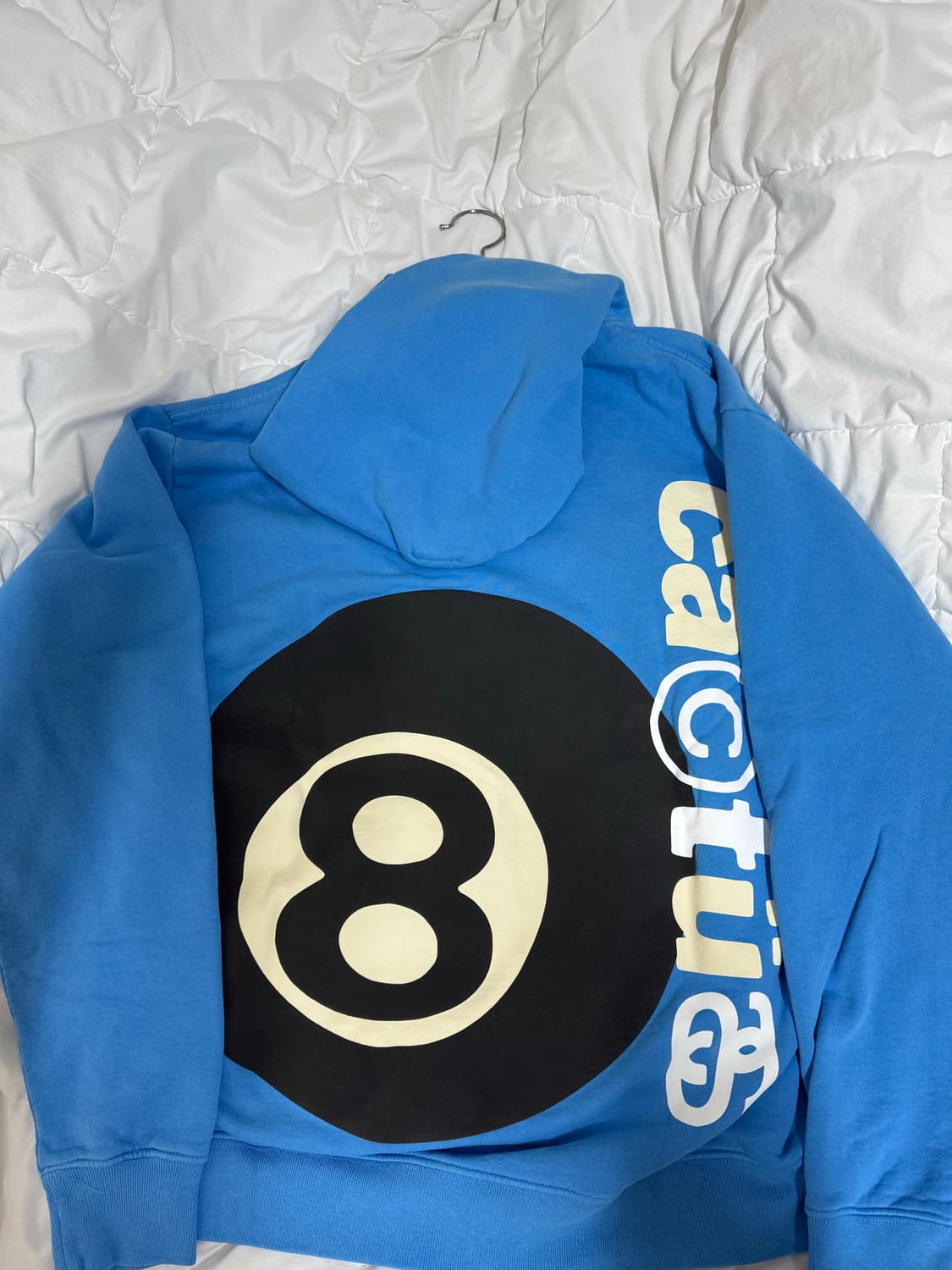 스투시 x CPFM 8볼 피그먼트 다이드 후드 블루 L사이즈 상품이미지2