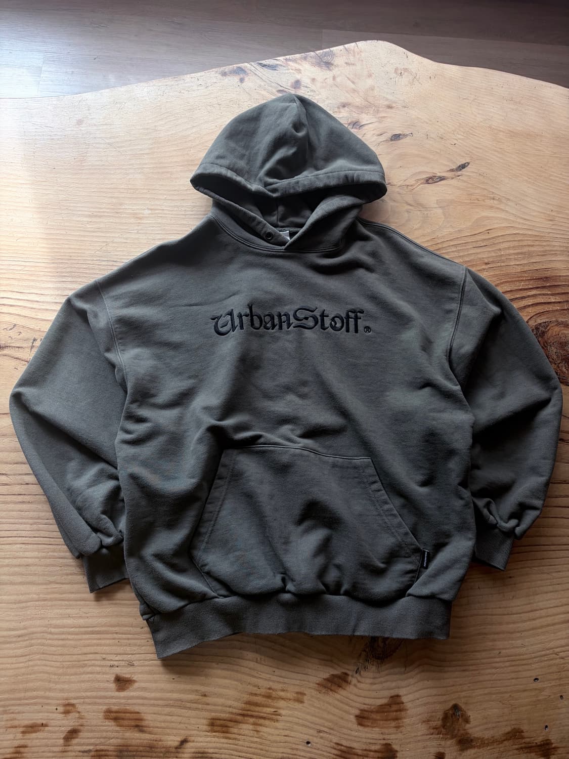 (urbanstoff) 카키 자수 후드 상품이미지1