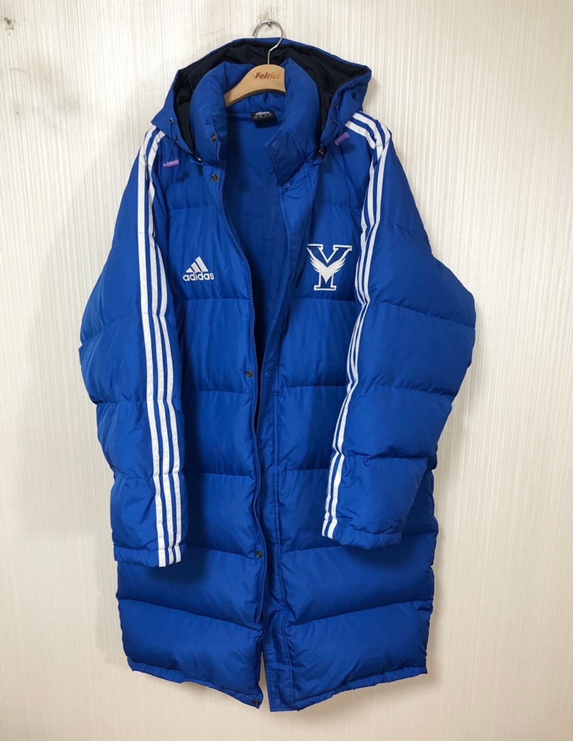 (지퍼고장) 아디다스 연세대학교 농구부 덕다운롱패딩자켓 110 상품이미지1