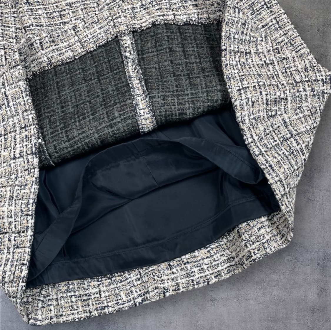 잇미샤 it MICHAA 네이비 트위드 셋업 투피스 자켓 미니스커트 상품이미지10