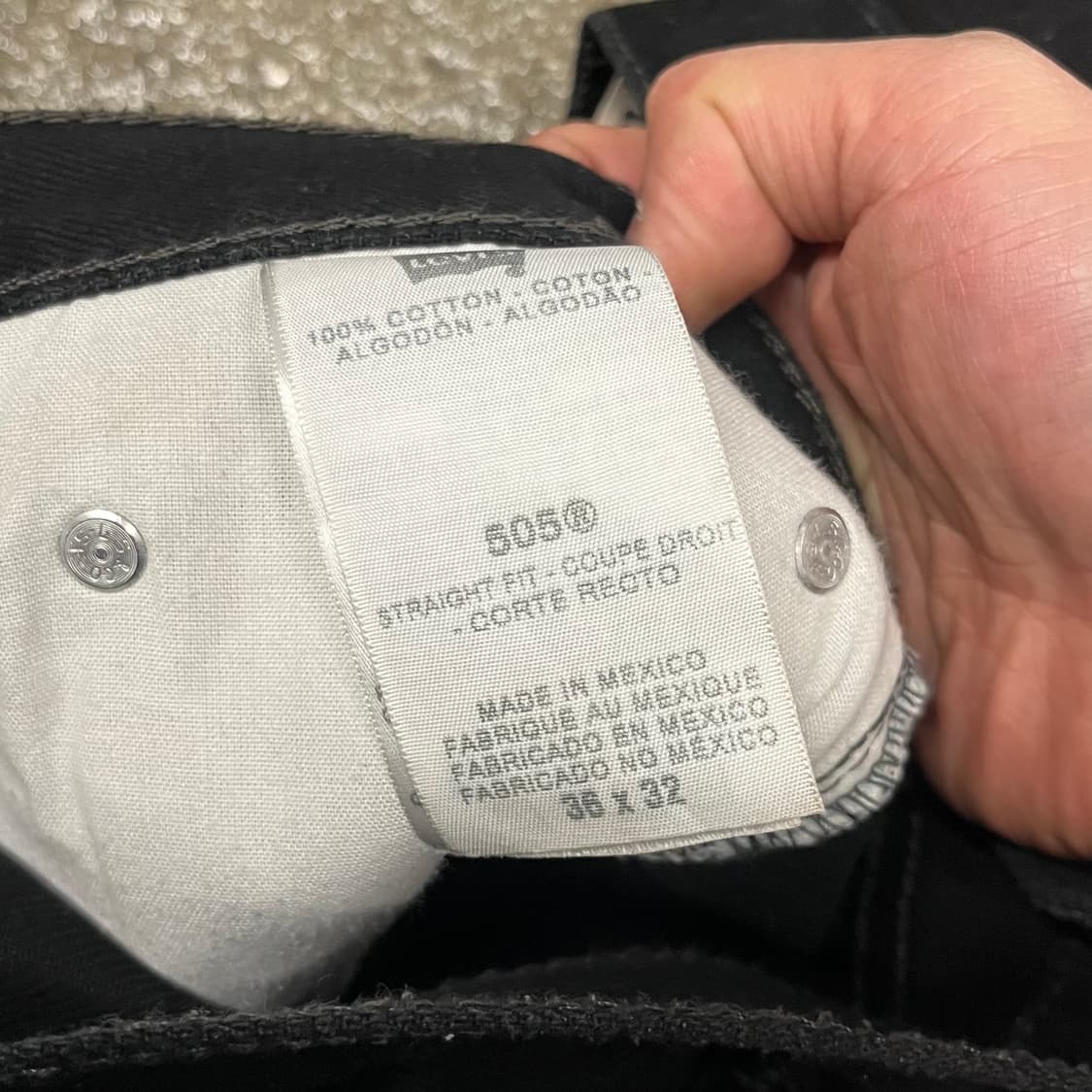 리바이스505 블랙진 (37“) 상품이미지5