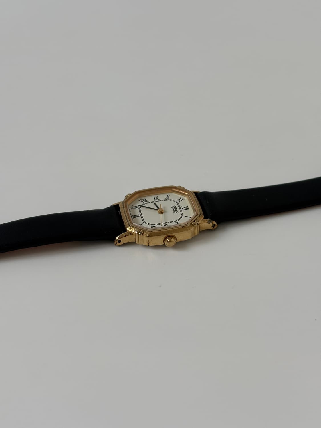 1980s Roman Gold Octagon Ladies Quartz 상품이미지5