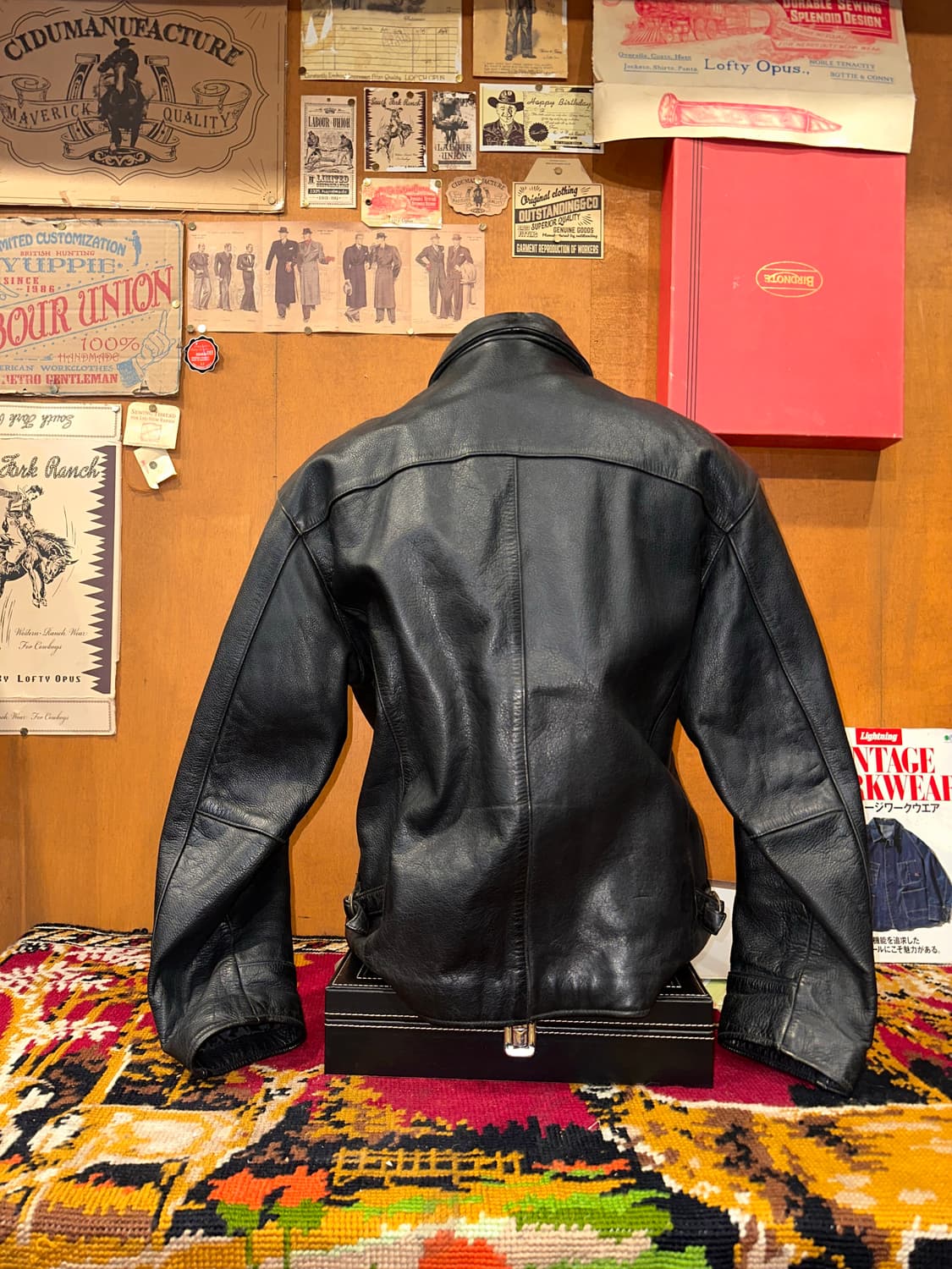 ( L ) 가죽자켓 봄버자켓 레더자켓 워크웨어 아메카지 스포츠가죽 상품이미지4