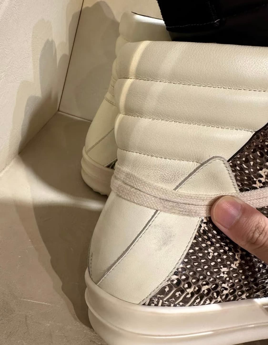 릭오웬스 지오바스켓 python leather 40 상품이미지4