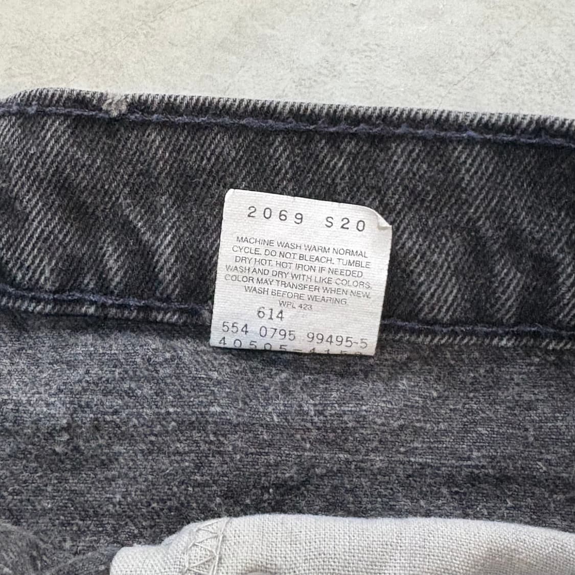 90s USA🇺🇸 리바이스 505 오렌지 탭 블랙 흑청 상품이미지3