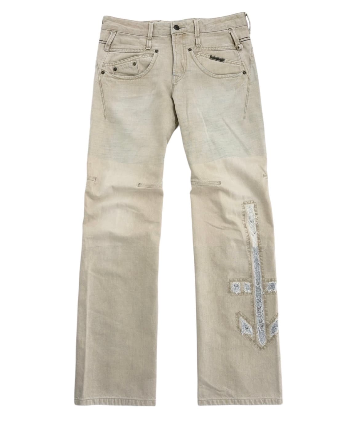 2000‘s 저버드 디스트레스드 닷 데님 팬츠 상품이미지3