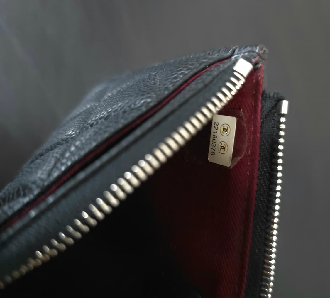 샤넬 정품 클래식 캐비어 스몰 클러치 미니 파우치 카드 지갑 상품이미지4