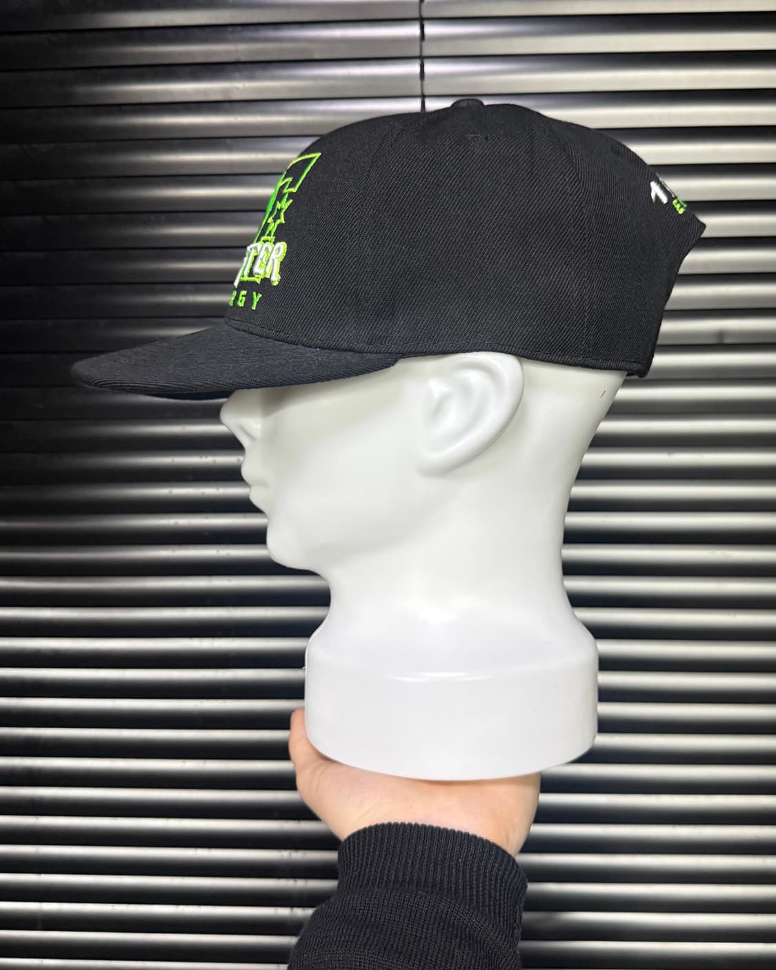 몬스터에너지 DC슈즈 스냅백 볼캡 모자 블랙 형광 콜라보 빈티지 야구 상품이미지2