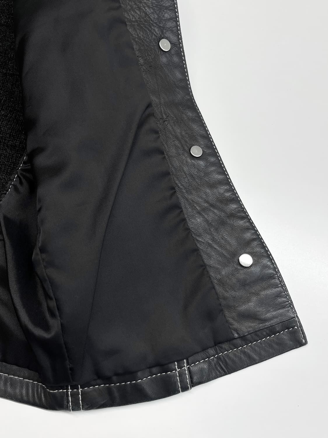 90s Gap 빈티지 올드 갭 트러커 레더 베스트 가죽 상품이미지5