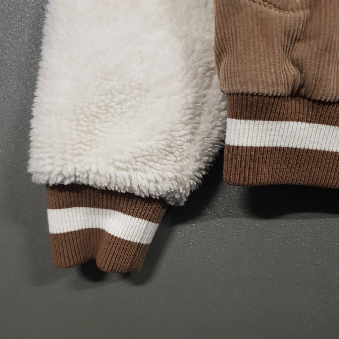 MLB 코듀로이 골덴 양털 후리스 배색 쉐르파 플리스 베이스볼 점퍼 S 상품이미지6