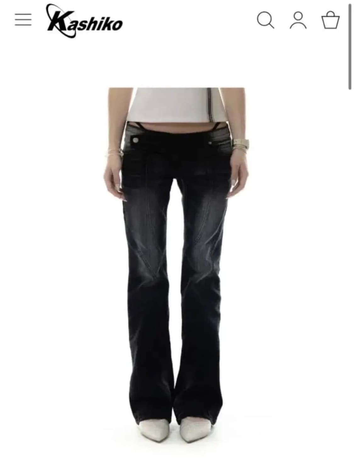 카시코 로우라이즈 워싱진 상품이미지1