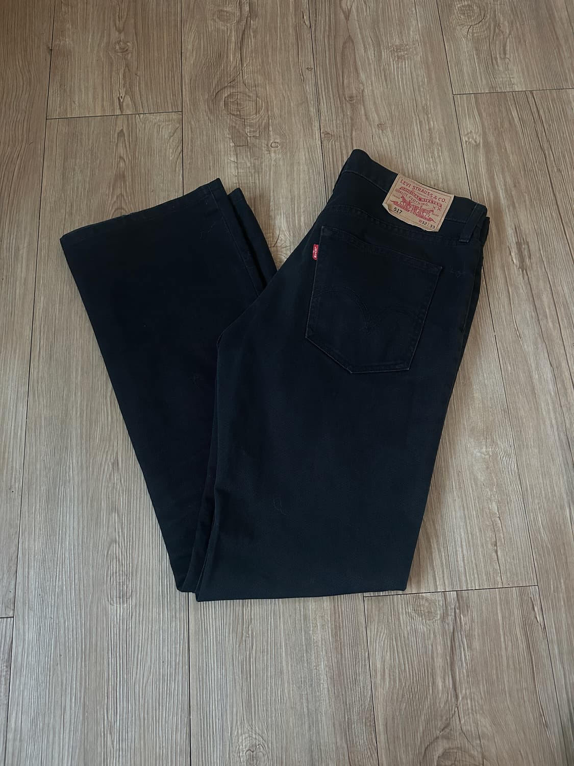 [W32 H33] 00s 리바이스 재팬 517 부츠컷 블랙 상품이미지1