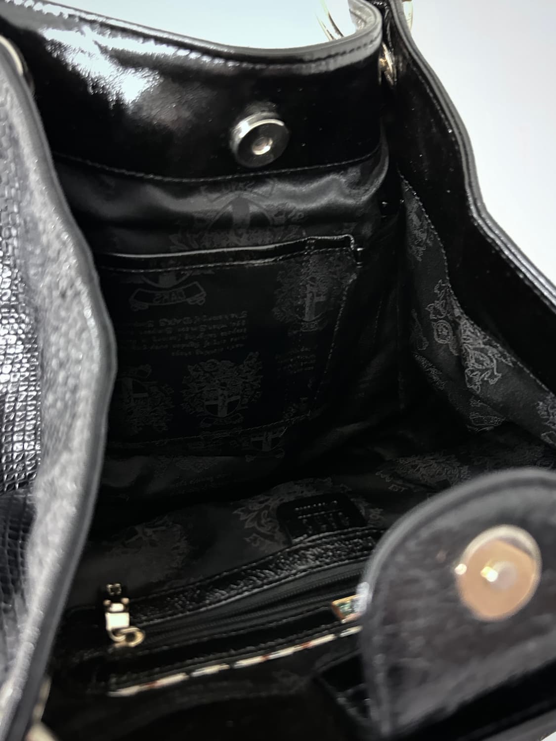 닥스 파이톤 페이던트 레더 핸드백 상품이미지6