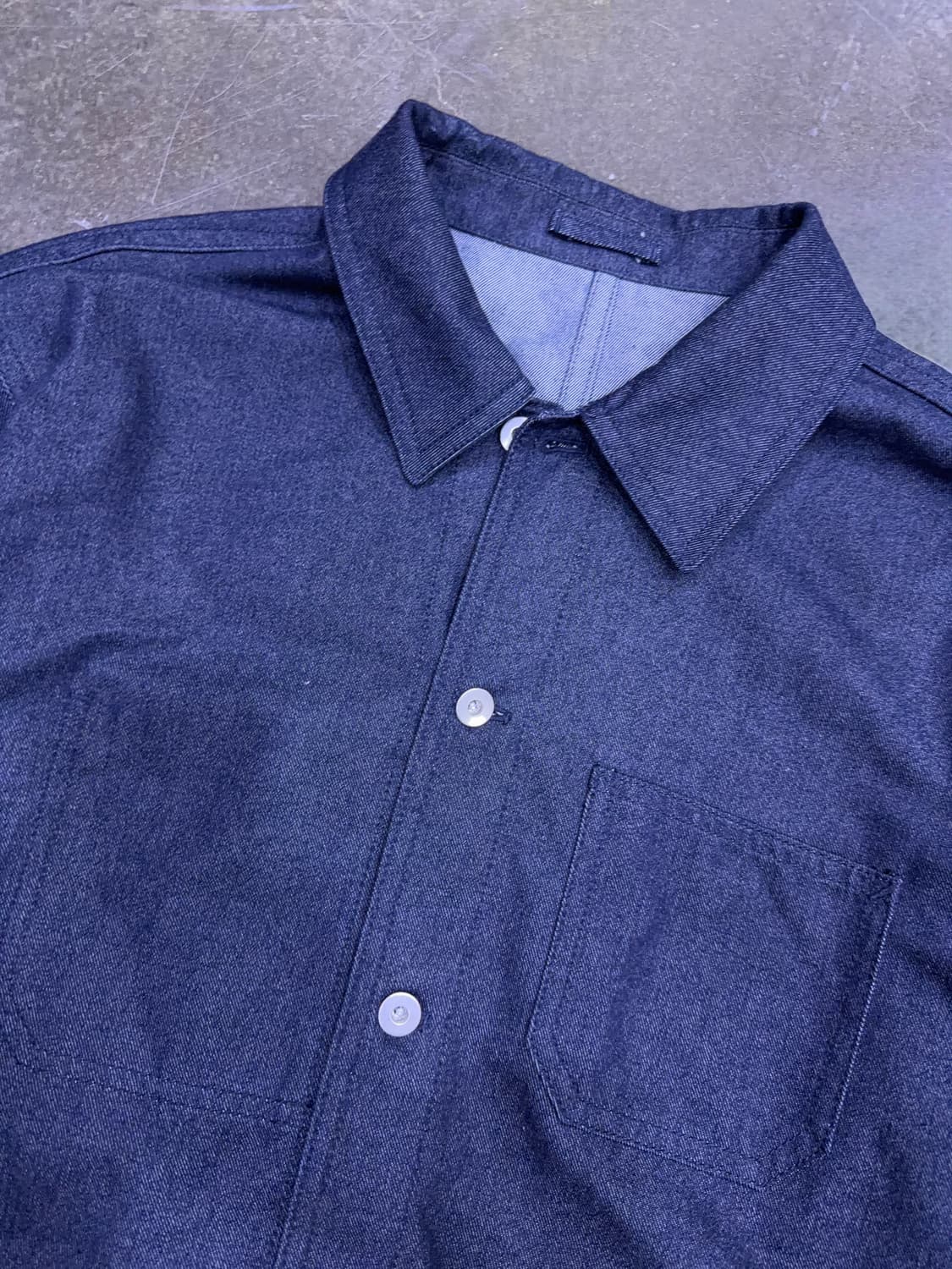 무신사스탠다드 데님 라이크 초어 자켓 딥인디고 2XL 상품이미지7