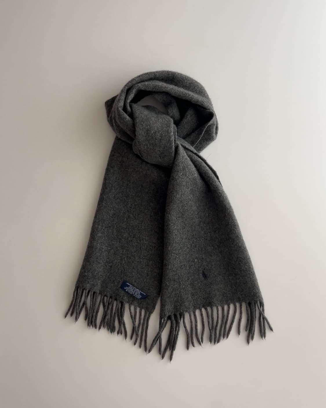 폴로 랄프로렌 그레이 램스울 머플러 상품이미지1