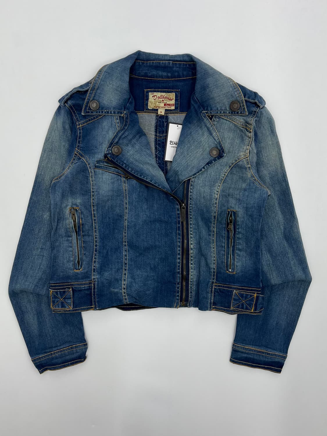빈티지 크롭 데님자켓 상품이미지1