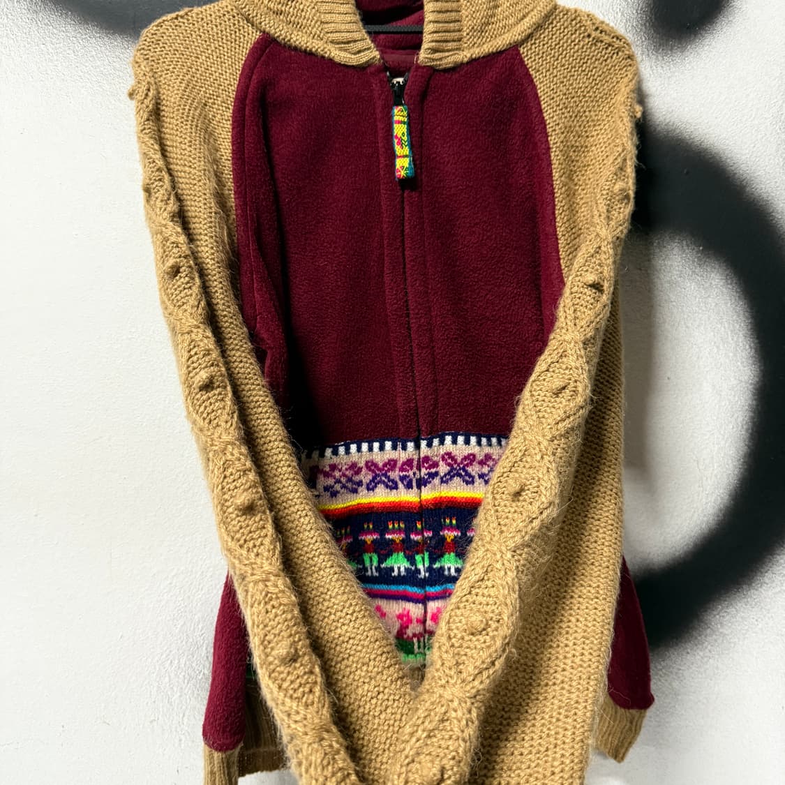 티티카카 Titicaca 모리 에스닉 스타일 울 니트 집업 후디 상품이미지5