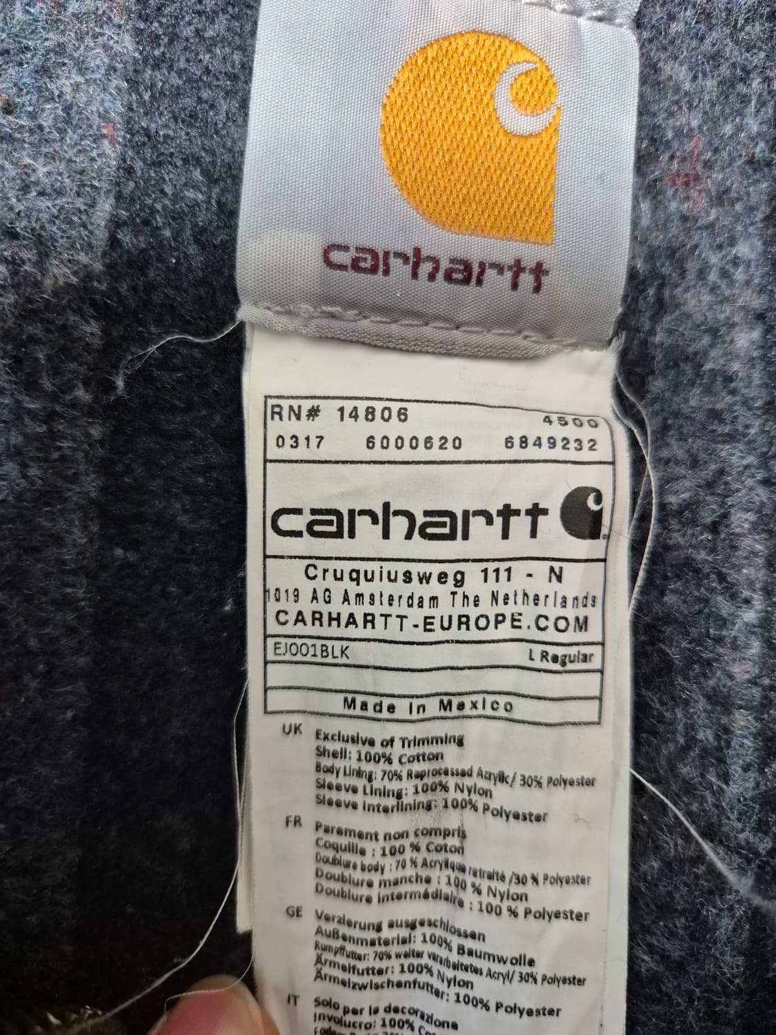 칼하트 디트로이트 자켓 유럽 라인 EJ001BLK L사이즈 상품이미지4