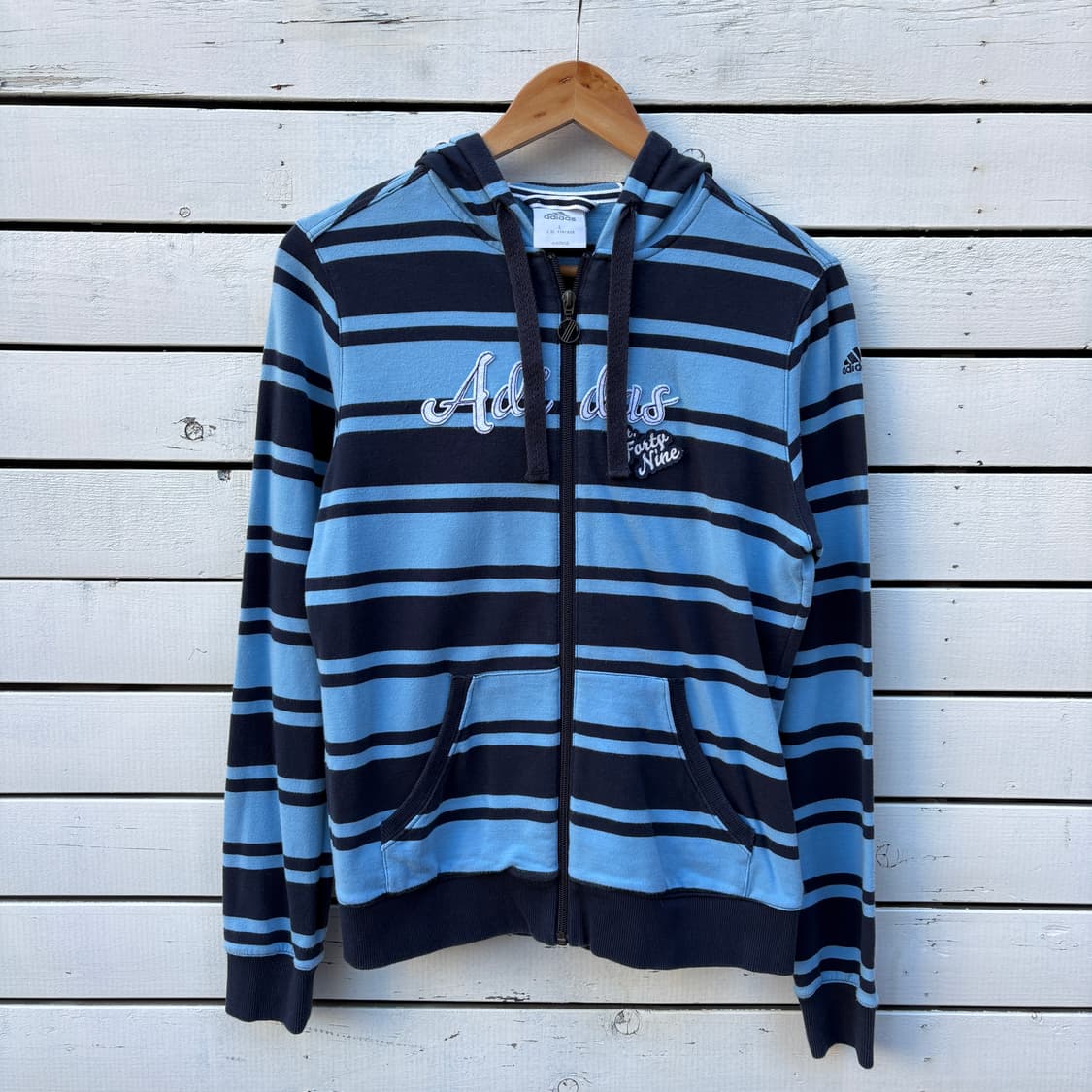 Adidas 아다다스 y2k 스트라이프 후드집업 상품이미지1