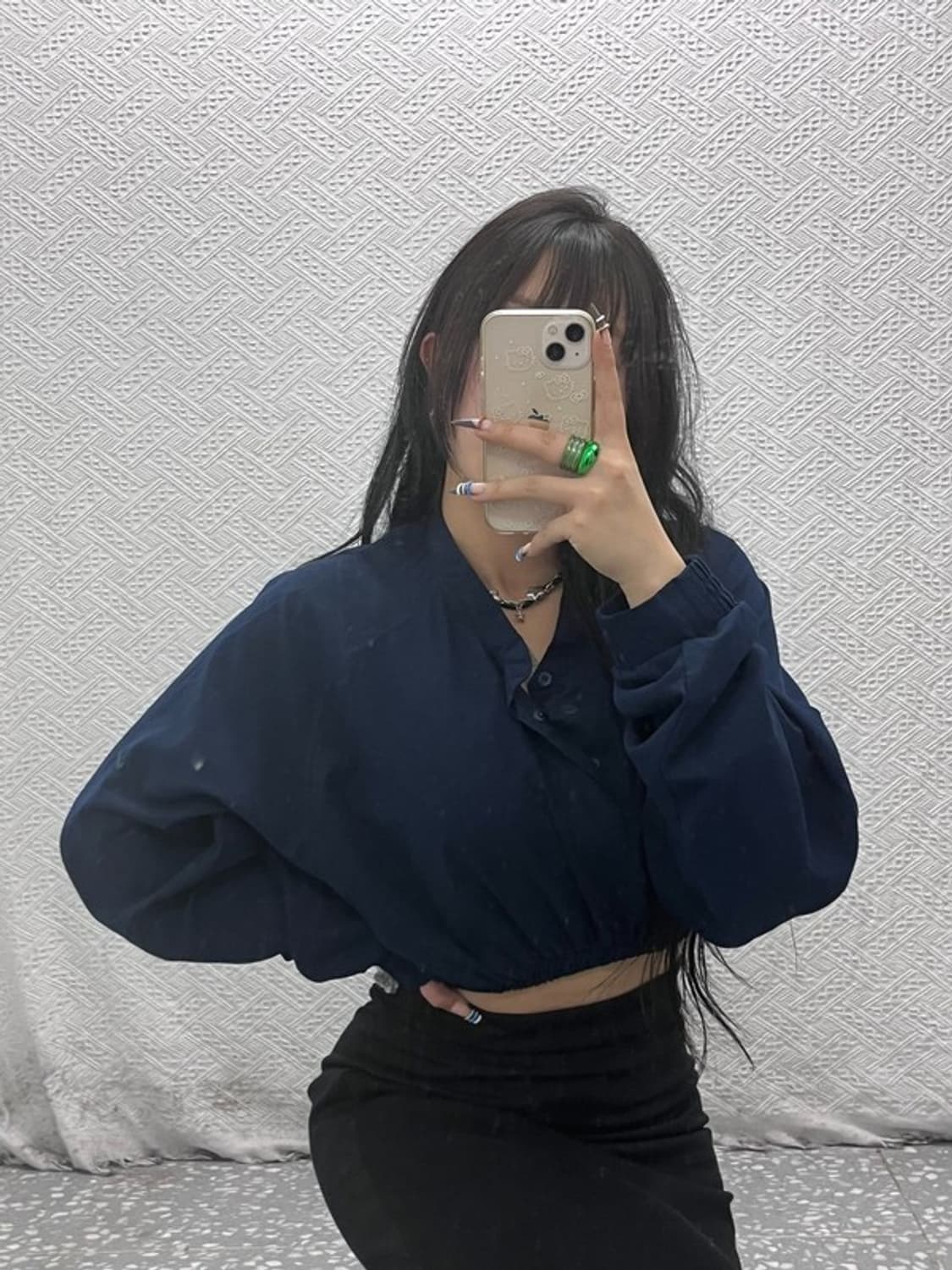 나이키 올드스쿨 키치 리폼 크롭 맨투맨 롱슬리브 L C07964 상품이미지1