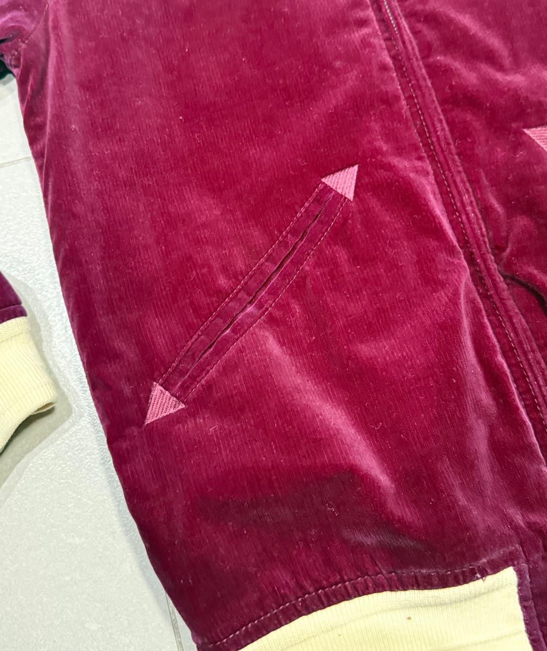 히스테릭 글래머 아카이브 벨루어 히스걸 자수 봄버 자켓 상품이미지6