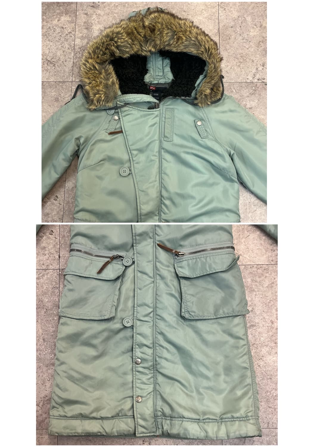 디젤 퍼 후드 자켓 S #csz2898 상품이미지5