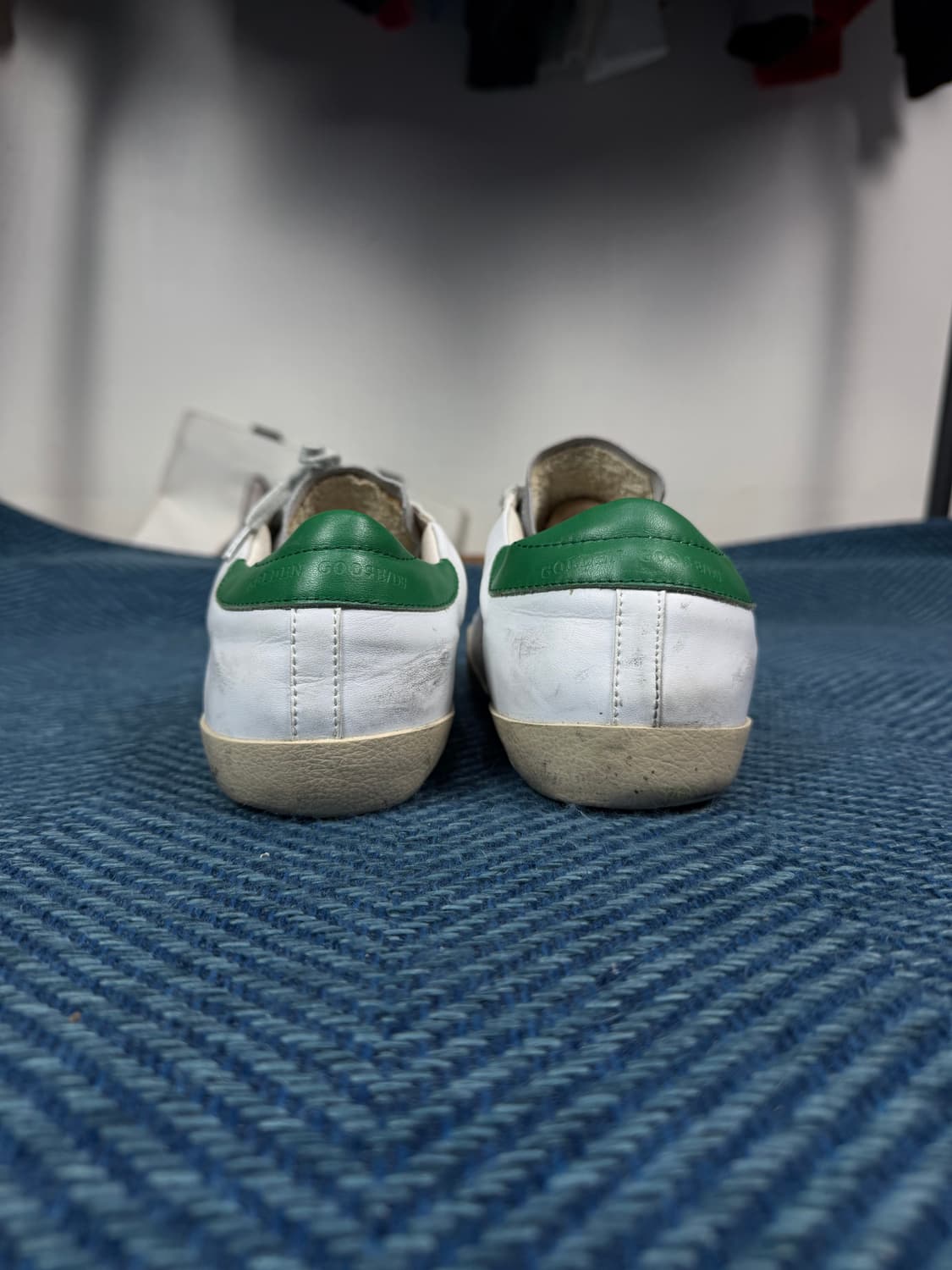 골든구스 슈퍼스타 화이트 실버 그린 탭  상품이미지4