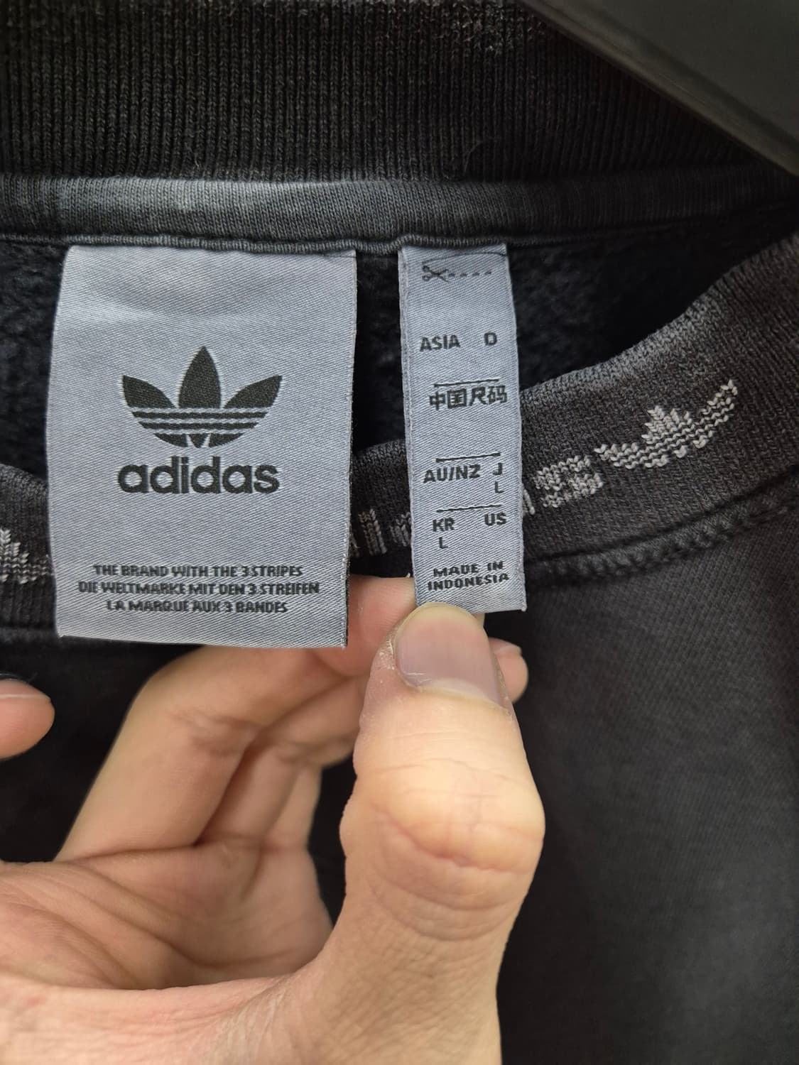 아디다스 그레이 맨투맨 L 상품이미지4