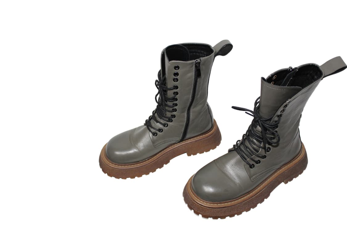 Unknown 레더 레이스업 부츠 상품이미지2