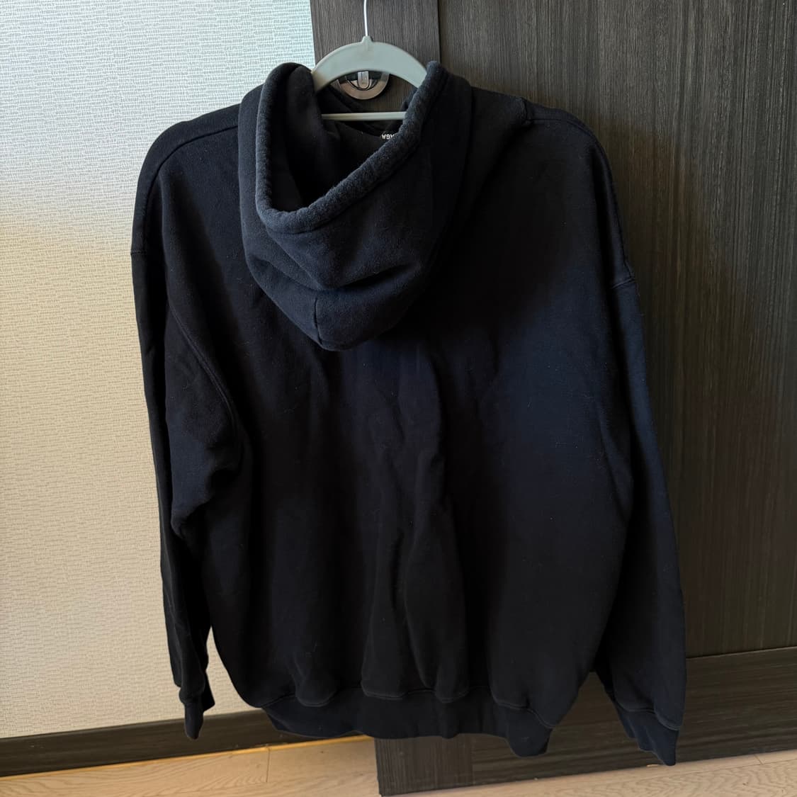 발렌시아가 스폰서로고 기모 후드티 S 상품이미지4