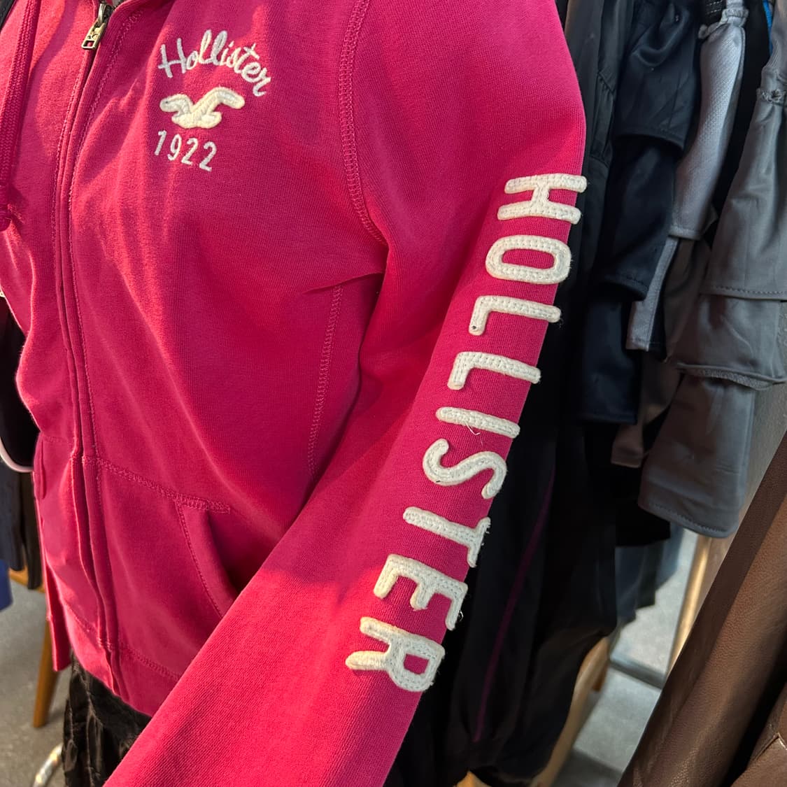 Hollister Pink Zip-Up Hoodie 상품이미지6